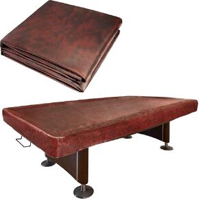 NEXCOVER Leatherette Billiard Pool Table Cover | 8 Foot Billiard Covers | Heavy Duty Cover for Pool Table | Waterproof Table Protector | UV Protection | Black Color.