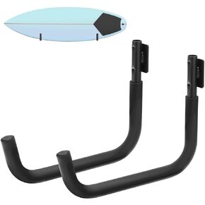 رف لوح مجداف للتخزين من Outgeek Kayak، رف جداري لركوب الأمواج، رف حشو مضاد للخدش للتزلج والتزحلق على الجليد، زوارق لوح التجديف، قارب أسود، رف تخزين مجداف للأماكن الداخلية والخارجية in Kuwait