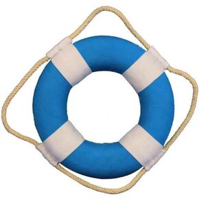 Hampton Nautical Vibrant Blue Lifering with White Bands, 15" in Kuwait