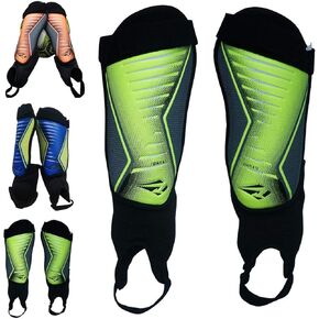 Football Soccer Shin Guard with Ankle Protection Exceptional Flexible Soft Light Weight - for Adult Junior Youth Boys Girls