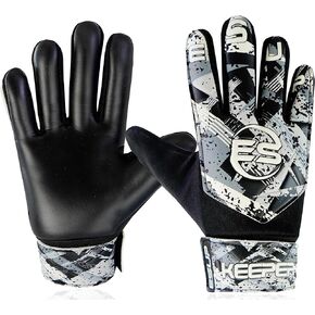 Esup قفازات حارس المرمى لكرة القدم | قفازات حارس مرمى كرة القدم غير التقليدية للأطفال والأولاد والشباب مع لاتكس 4 مم من أجل قبضة فائقة وحماية الأصابع مع راحة يد مضادة للانزلاق in Kuwait