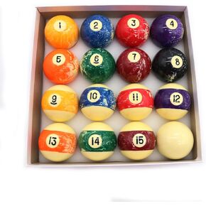 CUEELF Billiard Ball Set 2-1/4 Inch 16 Balls for Pool Tables Professional Pool Balls