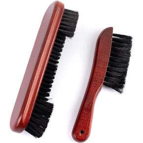 Framendino, Wooden Billiards Pool Table and Rail Brush Set Wood Billiard Brush Cleaner Billiard Cleaning Tools Supplies (Black, 2 Pack)