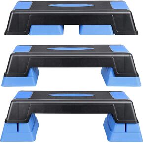 ANT MARCH 30" Aerobic Stepper for Exercise Step Up Exercise Platform with Removable Raisers Adjust 5"-7"-9"，Workout Stepper