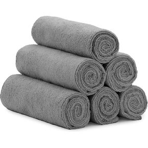 S&T INC. Microfiber Sweat Towel for Gym, Yoga Towel for Home Gym, Workout Towels for Gym Bag, 16 Inch x 27 Inch, 6 Pack