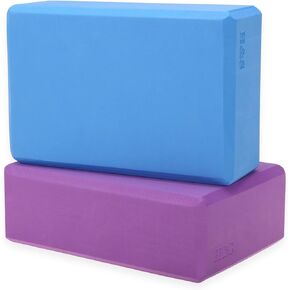 مكعبات اليوجا للجنسين من H&S YOGABLOCK ، أزرق/أرجواني، 23×15×8سم in Kuwait