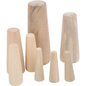 10 قطع من المقابس الخشبية المخروطية المدببة البحرية من خلال هيكل الطوارئ من الخشب الناعم، ومقابس ثقب الجيب، ومقابس خشبية من درجة الطلاء، وسدادة الصرف، مناسبة لليخوت والقوارب وقوارب الصيد in Kuwait