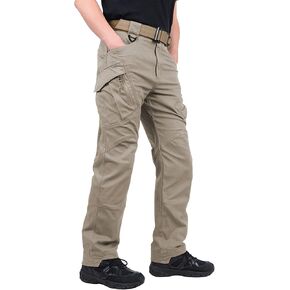 FEDTOSING Tactical Pants for Men with 9 Pockets Cotton Cargo Work Military Trousers Stretch Hiking Combat Rip-Stop Pants