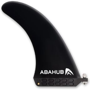 Abahub 8'' SUP Single Center Fin with 1 No Tool Fin Screw, Fiberglass Reinforeced 8 inch SUP Replacement Fins for Surfboard, Stand-up Paddle Board, Longboard, Black/Blue/White