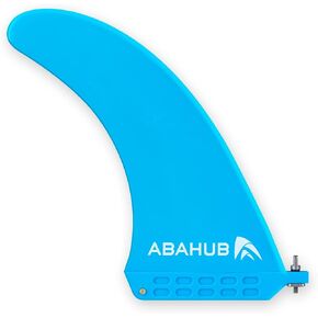 Abahub 8'' SUP Single Center Fin with 1 No Tool Fin Screw, Fiberglass Reinforeced 8 inch SUP Replacement Fins for Surfboard, Stand-up Paddle Board, Longboard, Black/Blue/White in Kuwait
