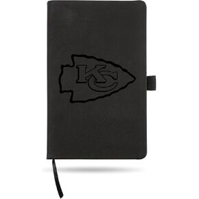 Rico Industries NFL Kansas City Chiefs مفكرة صغيرة منقوشة بالليزر باللون الأسود Jounral/Notepad مقاس 8.25 بوصة × 5.25 بوصة - ملحقات المكتب in Saudi Arabia