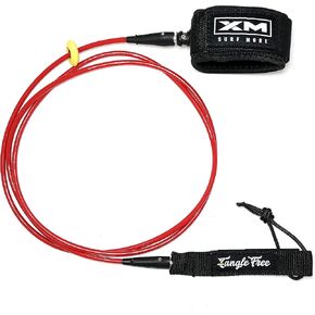 مقود لوح التزلج XM SURF MORE Comp بطول 5 أقدام و10 أقدام مع ترقية خالية من التشابك، سُمك السلك (.220 بوصة)، جيب للمفاتيح، حلقات غير قابلة للكسر، حافظة للسكك الحديدية قابلة للفصل، صنع في الولايات المتحدة الأمريكية in Kuwait