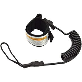 Surfboard Leash, Coiled Sup Leash Leg Rope, Straight Surf Board Leg Rope, Elastic Safety Outdoor SUP Strap Surfing Leash Rope Adjustable TPU Wrist Coil Leg Foot Rope(Black)