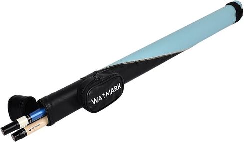 حافظة صلبة لعصا البلياردو/البلياردو 1×1، تحمل 1 قطعة كاملة من قطعتين (1 بعقب/1 عمود) حقيبة حمل عصا البلياردو (اسود + ازرق) in Kuwait