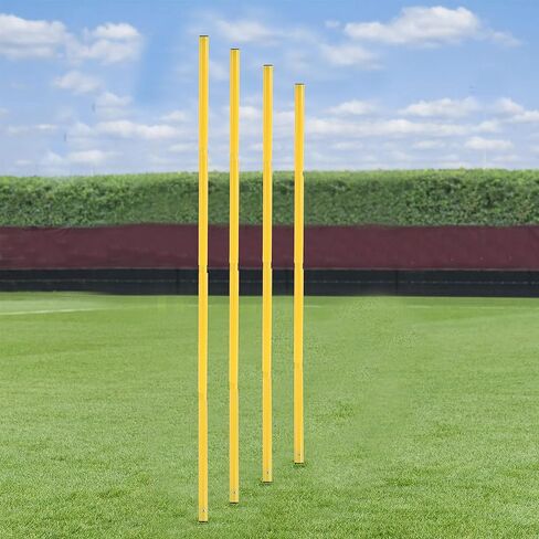 اعمدة تدريب الرشاقة من فريبوتا، ثابتة او قابلة للتعديل (40-75 انش)، معدات تدريب السرعة والرشاقة للرياضات الخارجية واللياقة البدنية 4 قطع. in Kuwait