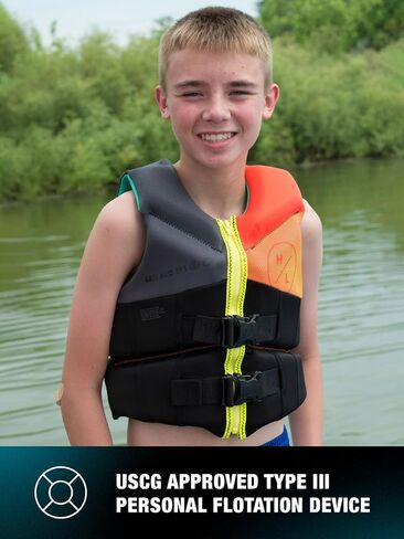HyperLite Elite Kids Life Jacket, US Coast Guard Approved, Great for Any Water Sports Activity Including Boating, Paddle & Swimming in Kuwait