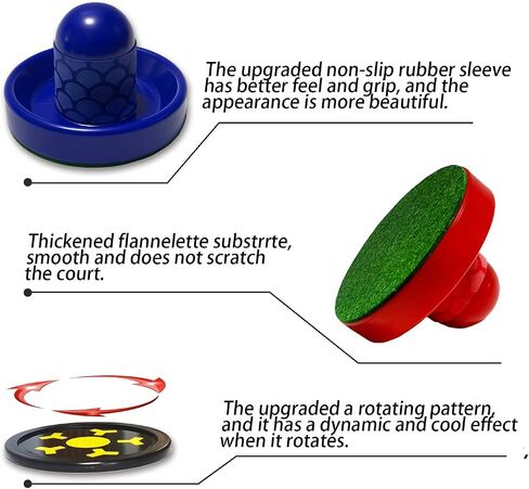 Joovon Air Hockey Pushers وAir Hockey Pucks، ومهاجمون غير قابلين للانزلاق وكرات ديناميكية للعبة طاولة الهوكي الهوائي للبالغين والأطفال، وملحقات بديلة لطاولات الألعاب in Kuwait