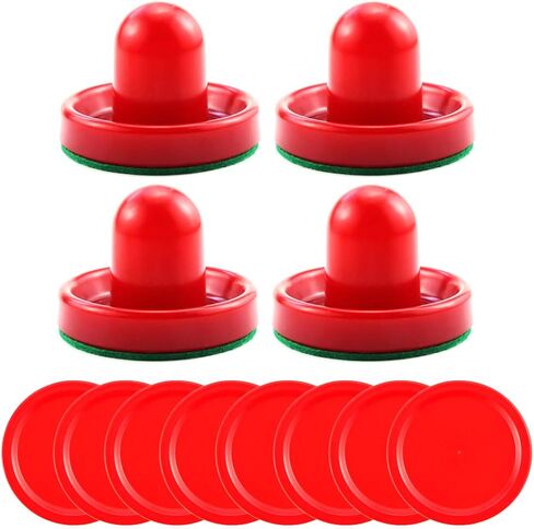 Bignc Light Weight Air Hockey Pushers Red Replacement Pucks (4 Striker, 8 Puck) in Kuwait