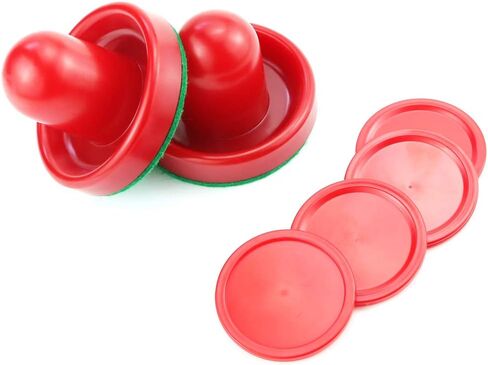 Bignc Light Weight Air Hockey Pushers Red Replacement Pucks (4 Striker, 8 Puck) in Kuwait