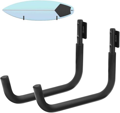 رف لوح مجداف للتخزين من Outgeek Kayak، رف جداري لركوب الأمواج، رف حشو مضاد للخدش للتزلج والتزحلق على الجليد، زوارق لوح التجديف، قارب أسود، رف تخزين مجداف للأماكن الداخلية والخارجية in Kuwait