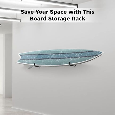رف لوح مجداف للتخزين من Outgeek Kayak، رف جداري لركوب الأمواج، رف حشو مضاد للخدش للتزلج والتزحلق على الجليد، زوارق لوح التجديف، قارب أسود، رف تخزين مجداف للأماكن الداخلية والخارجية in Kuwait