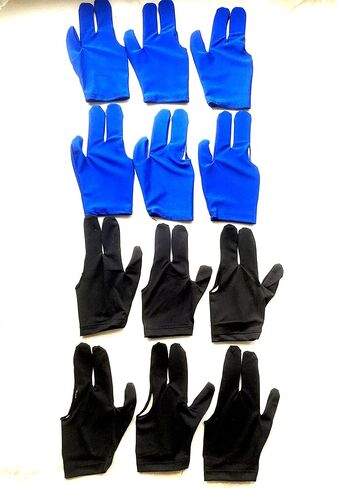 ال ال جيه مجموعة قفازات بلياردو مكونة من 12 قطعة بـ3 اصابع لليد اليسرى واليمنى in Kuwait