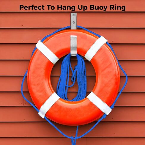 Braided Nylon Line, 50Ft Lifebuoy Rope with Spring Hook for Ring Buoy, Hollow Nylon Polyester Life Rope Single Hook Fire Rescue Rope, Rope Heaving Line Outdoor Climbing Rope (Orange) in Saudi Arabia