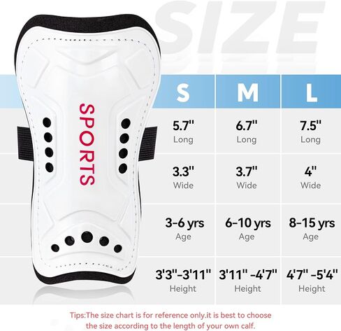 Soccer Shin Guards for Youth Kids with Soccer Socks, 3 Sizes Shin Pads Child Calf Protective Gear Lightweight Adjustable Equipment for 3-15 Years Old Girls Boys Toddler Kids Teenagers in Kuwait