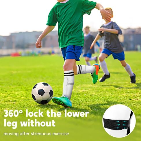 Soccer Shin Guards for Youth Kids with Soccer Socks, 3 Sizes Shin Pads Child Calf Protective Gear Lightweight Adjustable Equipment for 3-15 Years Old Girls Boys Toddler Kids Teenagers in Kuwait