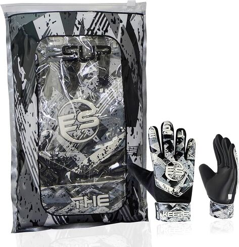 Esup قفازات حارس المرمى لكرة القدم | قفازات حارس مرمى كرة القدم غير التقليدية للأطفال والأولاد والشباب مع لاتكس 4 مم من أجل قبضة فائقة وحماية الأصابع مع راحة يد مضادة للانزلاق in Kuwait