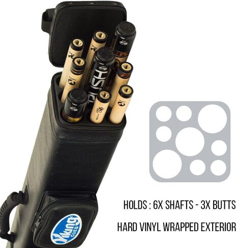Viking Pool Cue Case, Pool Stick Case with Shoulder Strap, Vinyl Shell and Felt Interior, Billiard Cue Case, Pool Cue Bag, Pool Table Accessories, Billiards Equipment in Kuwait