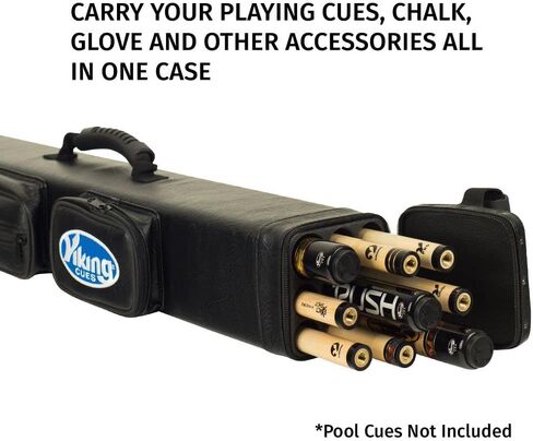 Viking Pool Cue Case, Pool Stick Case with Shoulder Strap, Vinyl Shell and Felt Interior, Billiard Cue Case, Pool Cue Bag, Pool Table Accessories, Billiards Equipment in Kuwait