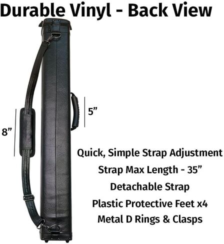 Viking Pool Cue Case, Pool Stick Case with Shoulder Strap, Vinyl Shell and Felt Interior, Billiard Cue Case, Pool Cue Bag, Pool Table Accessories, Billiards Equipment in Kuwait