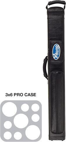 Viking Pool Cue Case, Pool Stick Case with Shoulder Strap, Vinyl Shell and Felt Interior, Billiard Cue Case, Pool Cue Bag, Pool Table Accessories, Billiards Equipment in Kuwait
