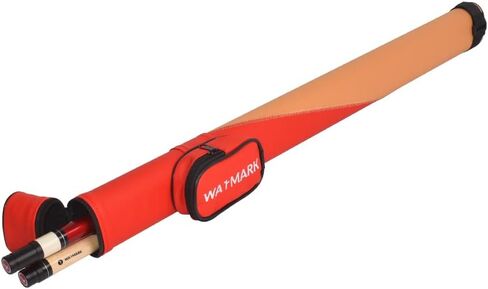 حافظة صلبة لعصا البلياردو/البلياردو 1×1، تحمل 1 قطعة كاملة من قطعتين (1 بعقب/1 عمود) حقيبة حمل عصا البلياردو (احمر + برتقالي) in Kuwait