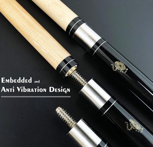 Tai ba cues 2-Piece Pool cue Stick + Hard Case, 13mm Tip, 58", Hardwood Canadian Maple Professional Billiard Pool Cue Stick 18,19,20,21,22 Oz Pool Stick (Selectable)-Blue, Black, Red, Gray, Green in Kuwait