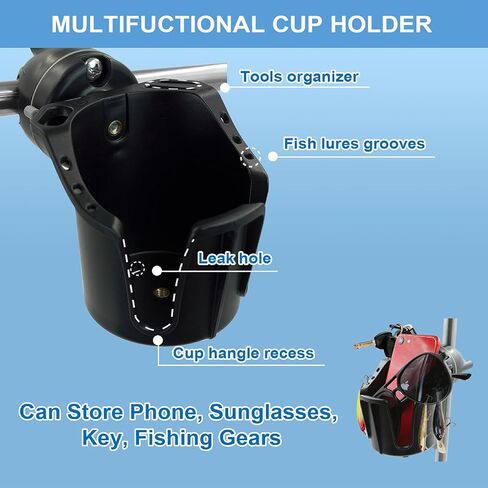 حامل اكواب للمشروبات على شكل قارب من هميومي (عبوة من قطعتين)، حوامل اكواب بحرية للقوارب، لحمل معدات الصيد وزجاجة المياه، مثالي لقارب الصيد وقارب القاروص in Kuwait