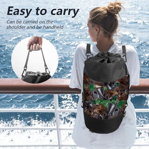 اكياس قمامة للقارب من فاني ويل، عبوة من 2 اكياس قمامة شبكية دائرية متوسطة الحجم، حاوية قمامة لقوارب الصيد البحرية، حاوية قمامة للقارب، حاوية قمامة محمولة لتخزين القارب والكاياك والصيد in Kuwait