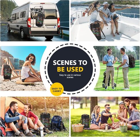 اكياس قمامة للقارب من فاني ويل، عبوة من 2 اكياس قمامة شبكية دائرية متوسطة الحجم، حاوية قمامة لقوارب الصيد البحرية، حاوية قمامة للقارب، حاوية قمامة محمولة لتخزين القارب والكاياك والصيد in Kuwait