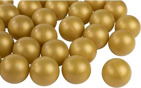 يوفيل كرات بير بونج - 50 قطعة من كرات تنس الطاولة الذهبية، كرة تنس طاولة بلاستيكية ذهبية، ملحقات العاب الشرب، مثالية لبونغ الشمبانيا، 1.5 انش، تناسب كوب شوت 2 اونصة in Kuwait