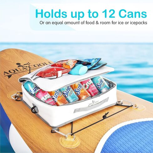 مبرد ملحقات لوح التجديف من أكوا كول - مبرد لوح التجديف - حقيبة تبريد SUP مع حزام حمل قابل للإزالة وجيبين شبكيين كبيرين بسحاب - مبرد لوح مجداف معزول منخفض in Kuwait