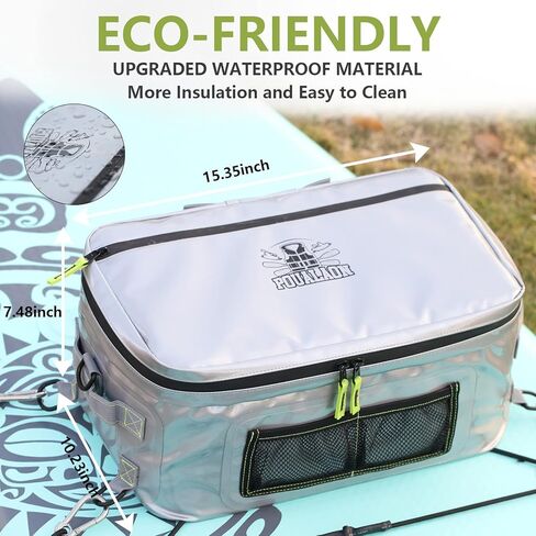 مبرد لوح التجديف | مبرد SUP للوحة التجديف | ملحقات لوح التجديف من مادة مطورة مقاومة للماء | حقيبة تبريد كاياك معزولة بسعة كبيرة | نظام بنجي عالي الجودة متضمن in Kuwait