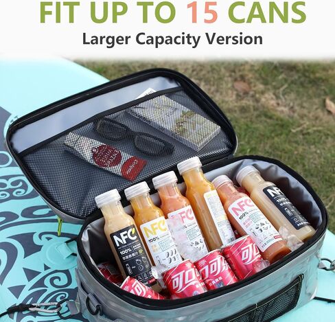 مبرد لوح التجديف | مبرد SUP للوحة التجديف | ملحقات لوح التجديف من مادة مطورة مقاومة للماء | حقيبة تبريد كاياك معزولة بسعة كبيرة | نظام بنجي عالي الجودة متضمن in Kuwait