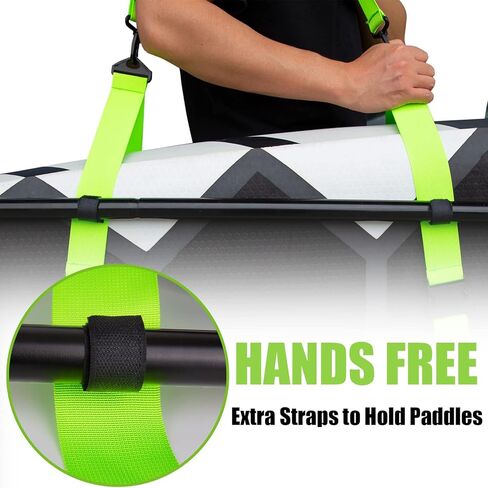 حامل لوح التجديف قطعة واحدة/قطعتين من Rosefray، حزام حمل لوح التجديف SUP - ملحقات حمل اللوح الطويل والزورق والكاياك مع حمالة كتف مبطنة، أسود/أخضر/أزرق/وردي/أرجواني in Kuwait