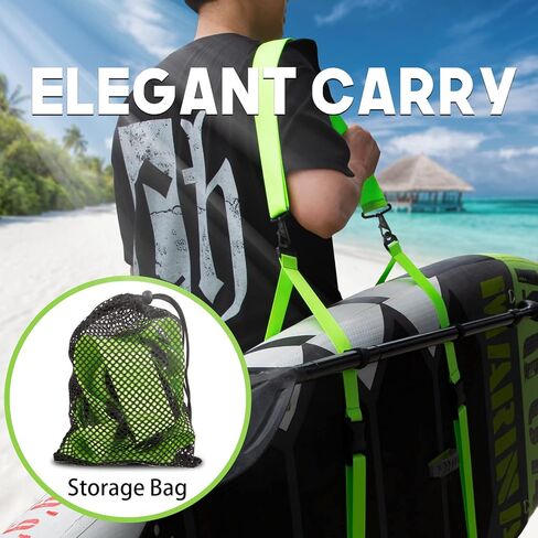 حامل لوح التجديف قطعة واحدة/قطعتين من Rosefray، حزام حمل لوح التجديف SUP - ملحقات حمل اللوح الطويل والزورق والكاياك مع حمالة كتف مبطنة، أسود/أخضر/أزرق/وردي/أرجواني in Kuwait