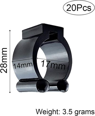 YANCONGLIDEYAN 20 pcsPool جديلة كليب البلاستيك البلياردو أصحاب واحدة تجمع جديلة رفوف السنوكر جديلة تحديد موقع كليب لحامل جديلة in Kuwait