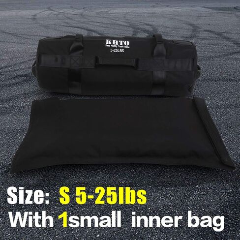 أكياس رمل KHTO - حقائب رمل شديدة التحمل للياقة البدنية وتدريبات القوة المرجحة - أكياس رمل للتمرين قابلة للتعديل هدية حبل القفز ومنشفة التبريد in Kuwait