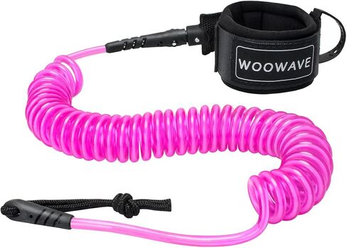 WOOWAVE SUP المقود 11 قدم ملفوف مجداف وقوف لوح ركوب الأمواج المقود البقاء على متن الكاحل حزام مع محفظة مقاومة للماء/جراب هاتف in Kuwait