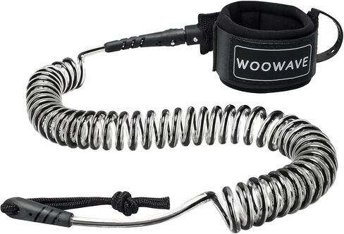 WOOWAVE SUP المقود 11 قدم ملفوف مجداف وقوف لوح ركوب الأمواج المقود البقاء على متن الكاحل حزام مع محفظة مقاومة للماء/جراب هاتف in Kuwait