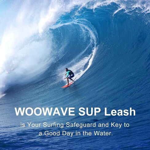 WOOWAVE SUP المقود 11 قدم ملفوف مجداف وقوف لوح ركوب الأمواج المقود البقاء على متن الكاحل حزام مع محفظة مقاومة للماء/جراب هاتف in Kuwait